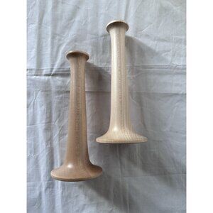 HAWKINS NEW YORK Set of 2 Large Simple Candle Holder in Maple